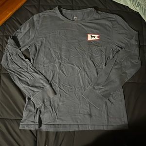 medium original the black dog long sleeve navy logo tee
